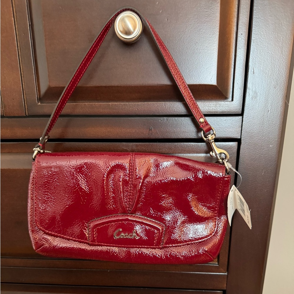 Coach Glossy Red Patent Leather Bag